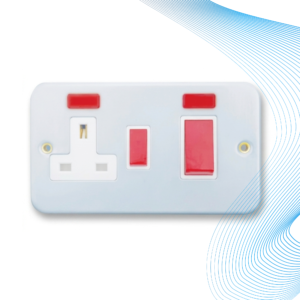 45A D.P Cooker Switch W/Neon & 13A Switched Socket