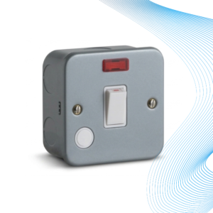 20A 1 Gang Metal Clad D.P Switch with Neon