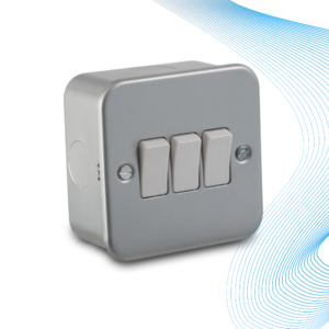 10AX 3 Gang Metal Clad Switch