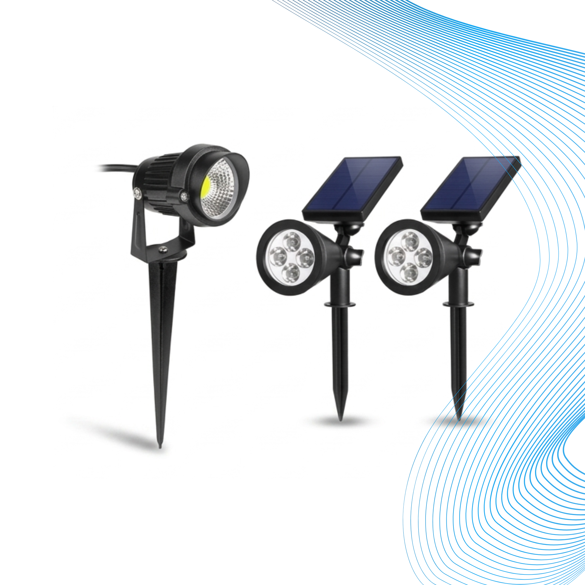 Solar & Electrical Stick Garden Lights