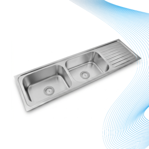 Stainless Steel Kitchen Sink (Double-Bowl Drop-In Design)