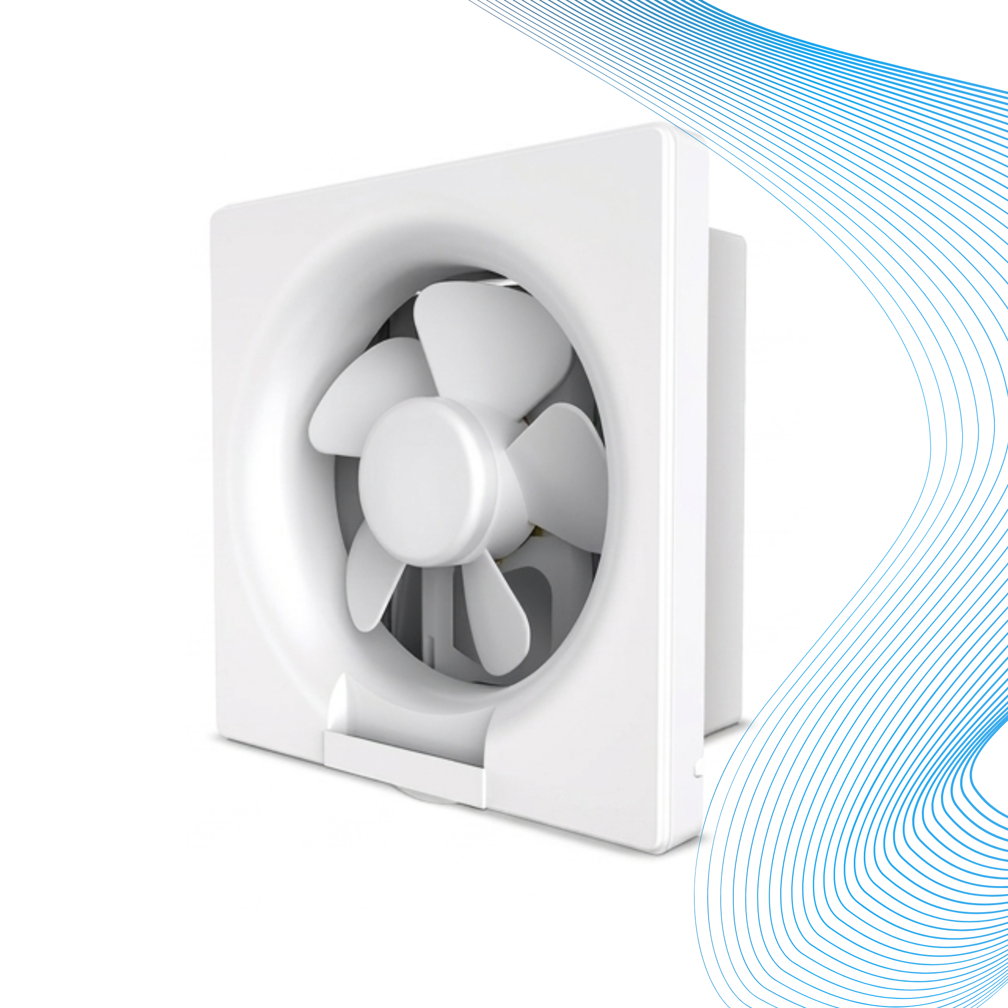 Wall-Mounted Square Plastic Exhaust Fan