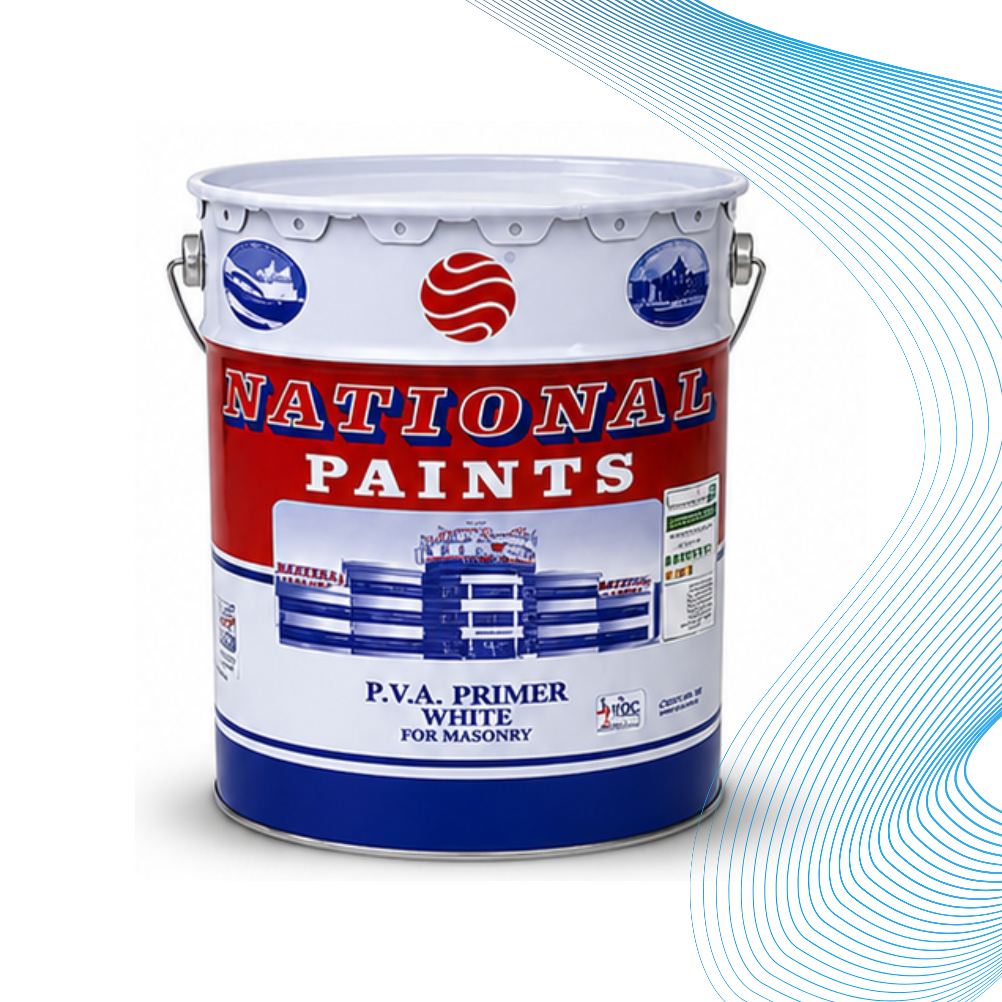 National Paints PVA Primer White 18 Ltr